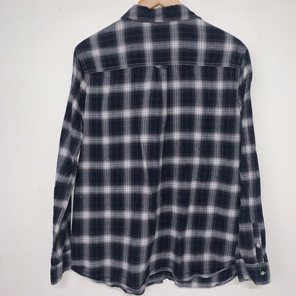 Pendleton Cotton Shirt Womens Size Large Blue Gray Red Plaid Flannel Soft Preppy - Picture 4 of 9